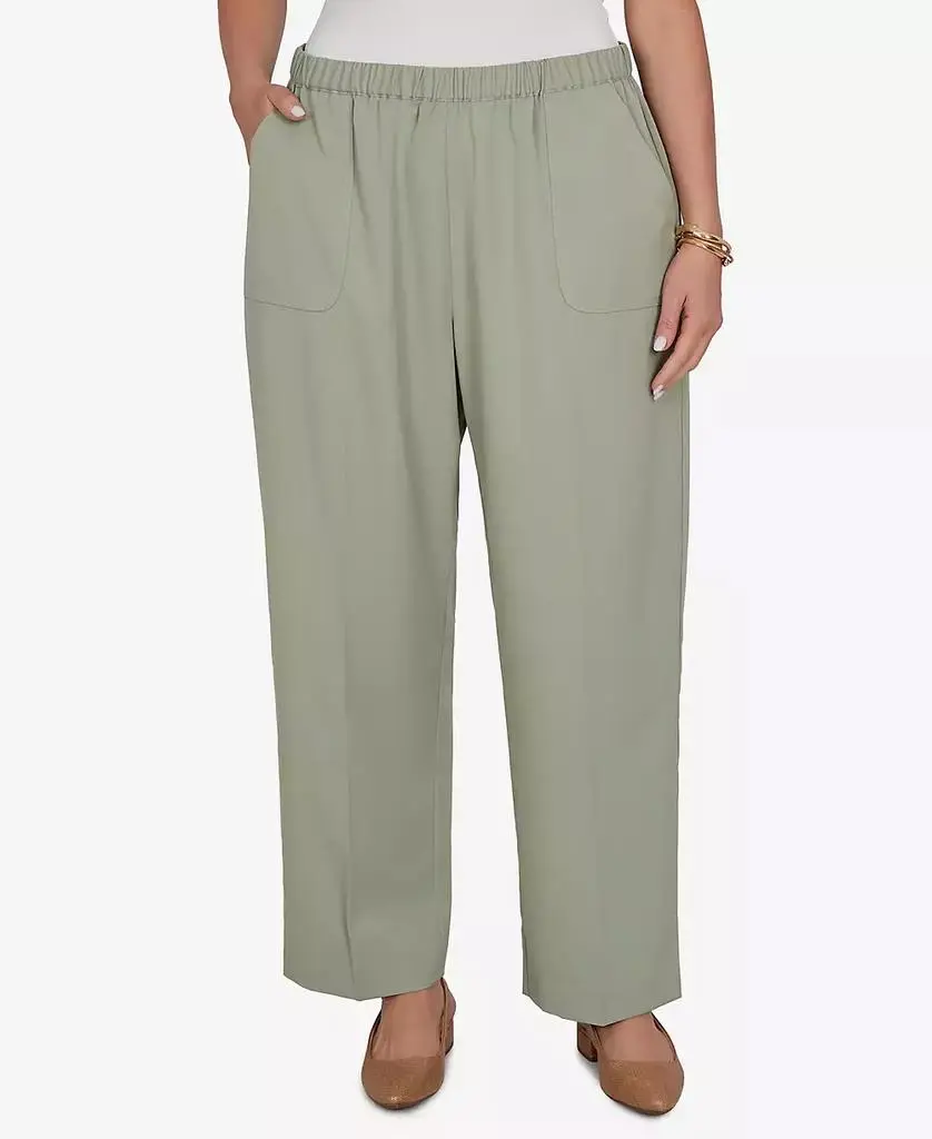 Alfred Dunner Plus Size Indigo Girls Sage Twill Short Length Pants