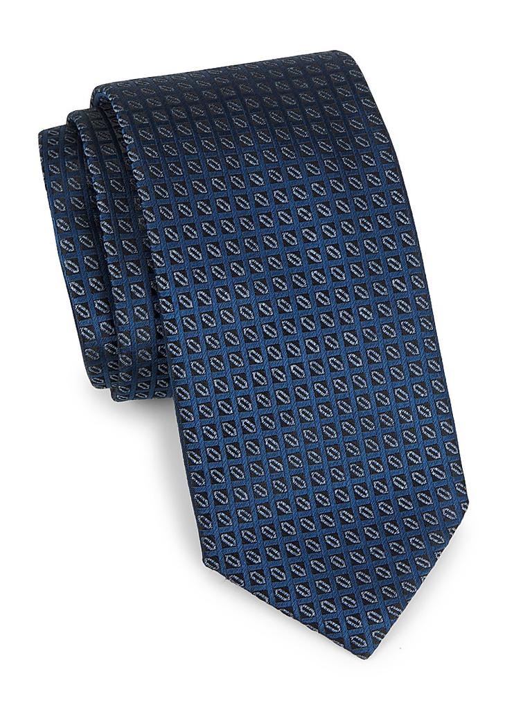 Canali Geometric Silk Tie