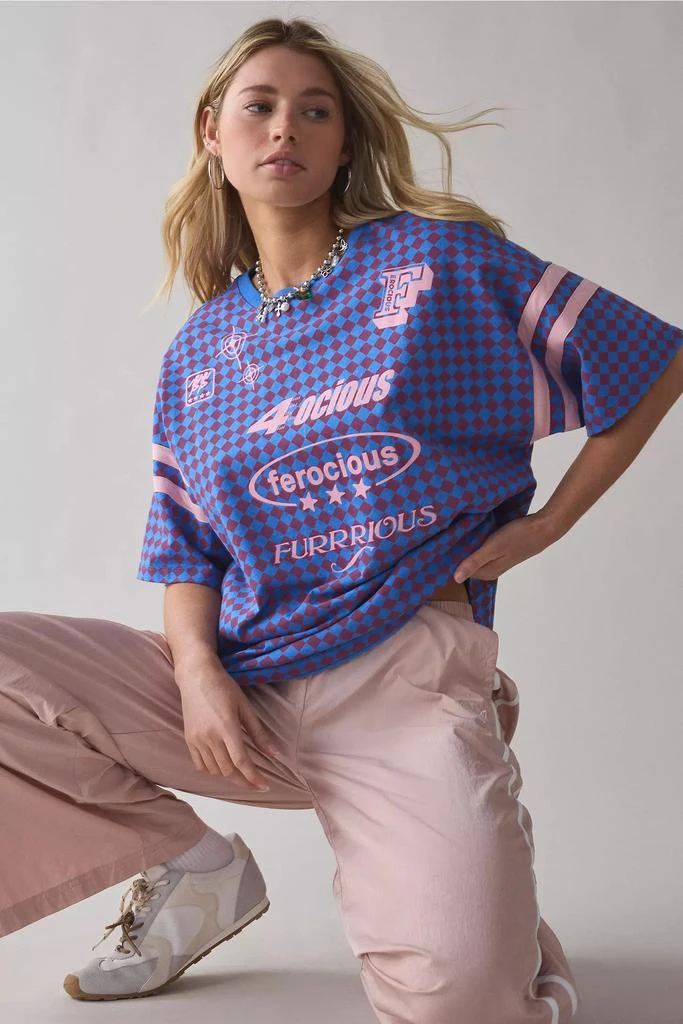 BDG Furrious Rowan Graphic Oversized Checkerboard Jersey Tee – On
