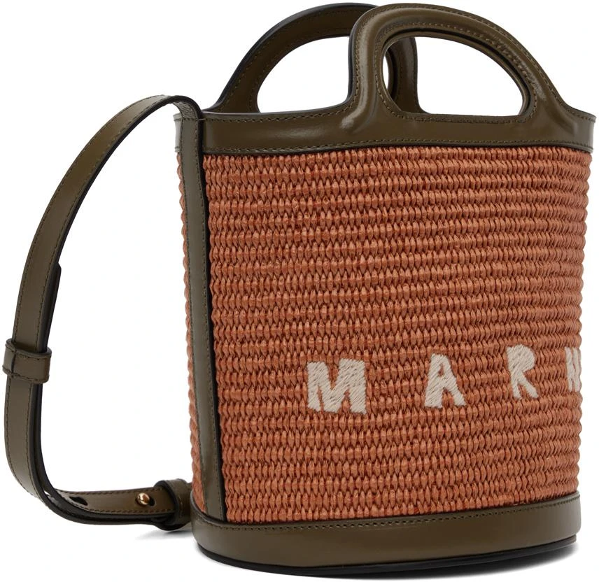 Marni Orange & Khaki Mini Tropicalia Bucket Bag 2