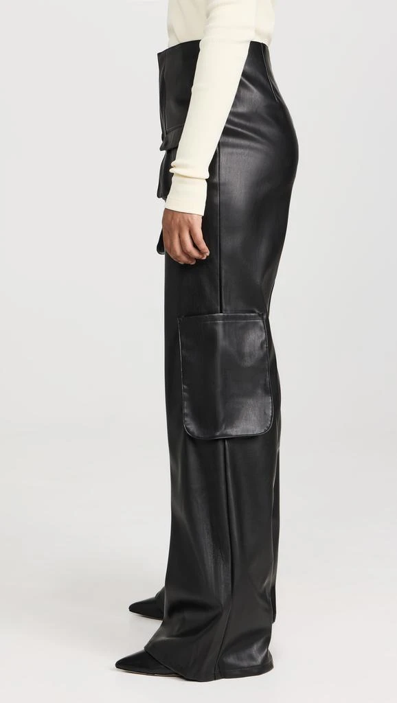 AFRM Faux Leather Maxwell Wide Leg Pants 3