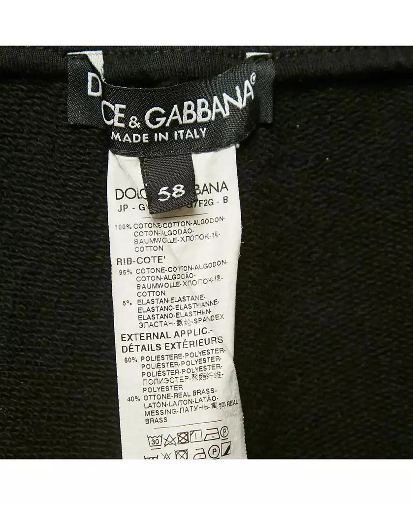Pre-Owned Dolce & Gabbana Men's Black Cotton Logo Plaque Detail Jogger 6
