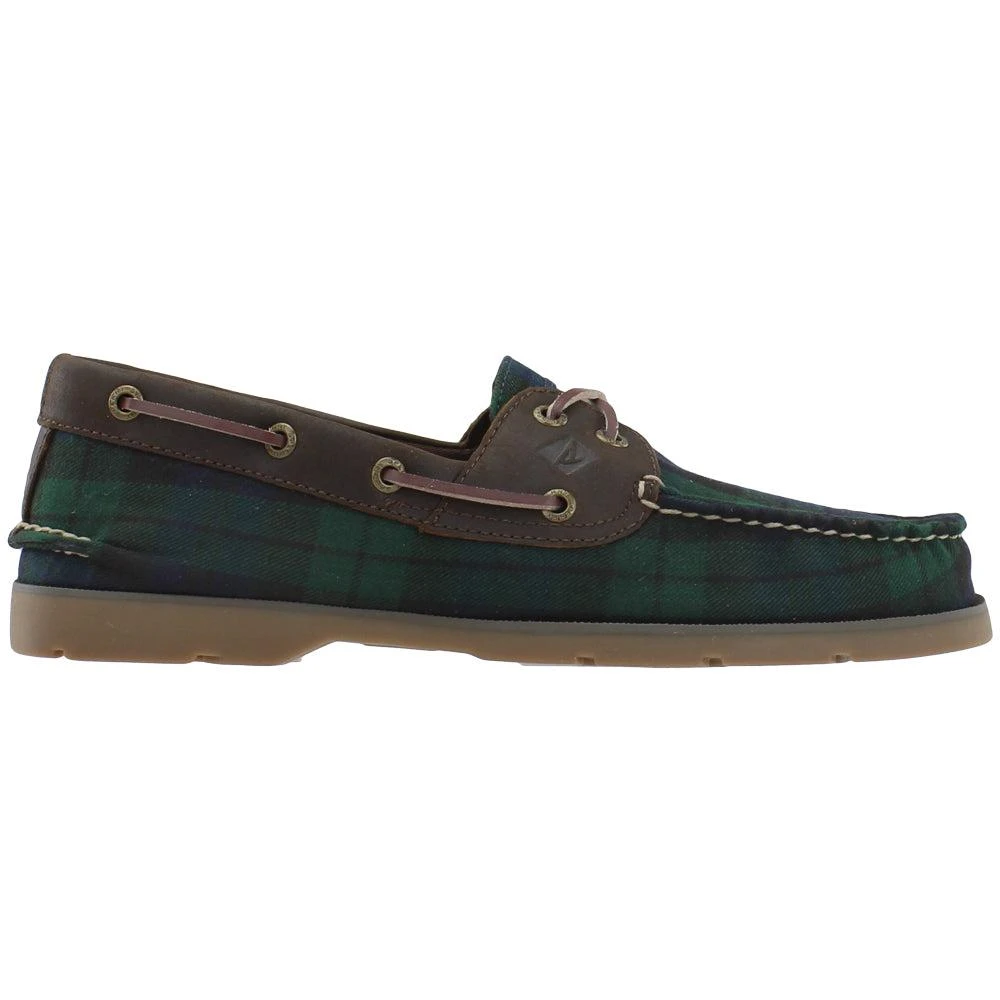Sperry Leeward 2 Eye Cross Plaid Boat Shoes 1