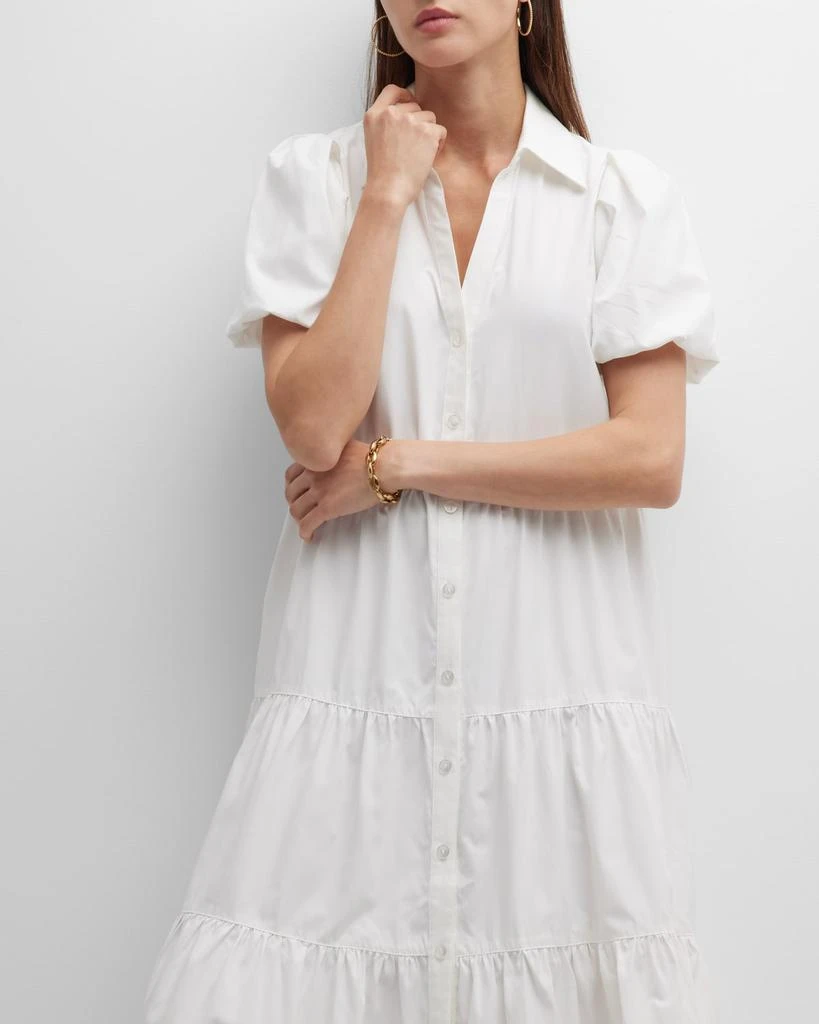 Brochu Walker Havana Tiered Puff-Sleeve Shirtdress 7