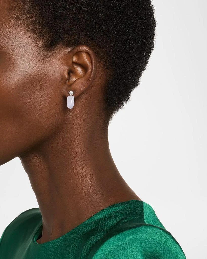 NM Estate Estate Platinum Lavender Jadeite and Diamond Earrings 2