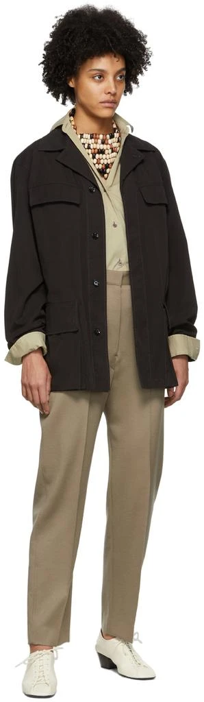 Lemaire Taupe Wool Trousers 4