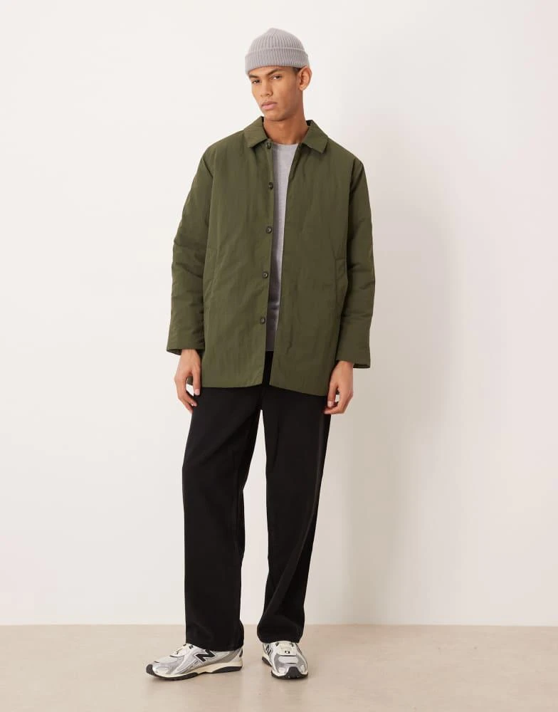 Barbour Barbour wadded lorden showerproof mac in olive 2