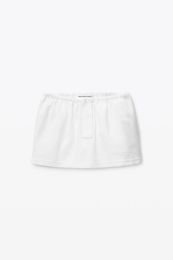 Alexander Wang white deconstructed miniskort