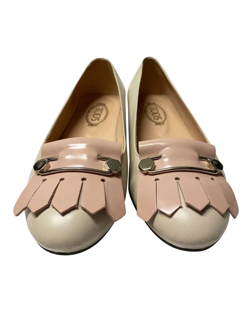 Tod
s Tod
s Moccasin Flats in Cream Leather 2