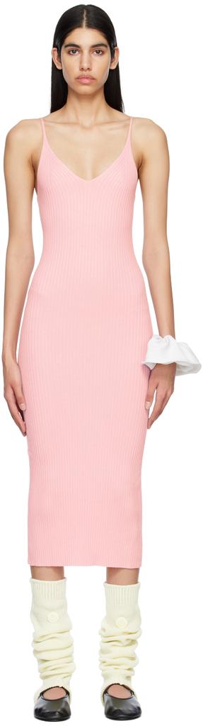 Live The Process Pink Pillar Midi Dress