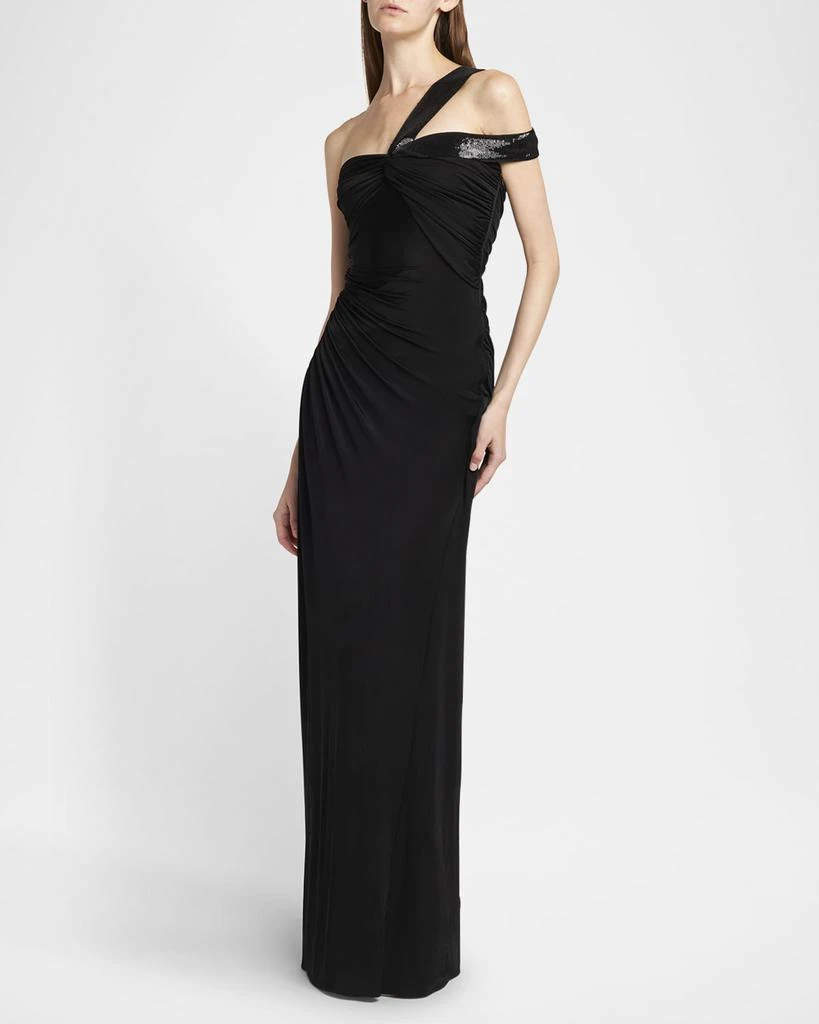 Tom Ford Sequin Twisted One-Shoulder Jersey Slit Gown - Dresses & Skirts -  Free Shipping - BeyondStyle