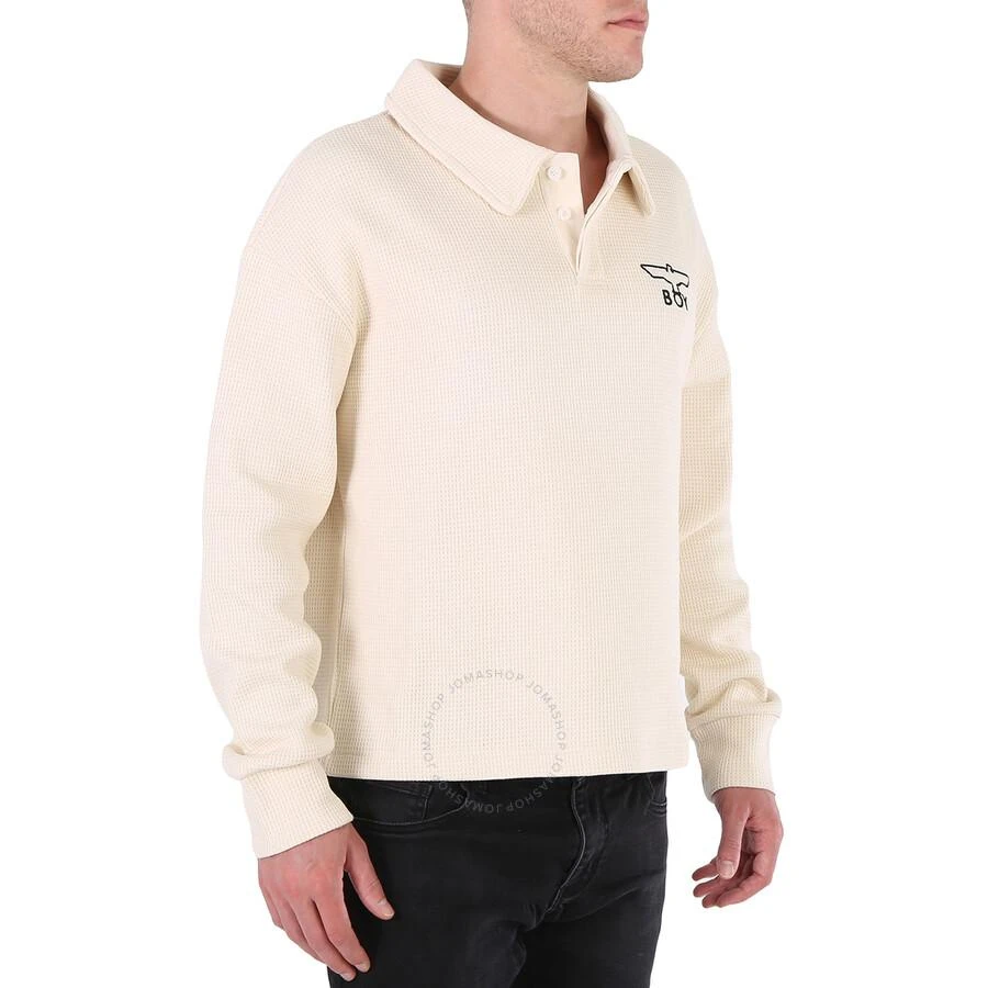 BOY LONDON Men's Off White Boy Waffle Rugby Sweatshirt 2