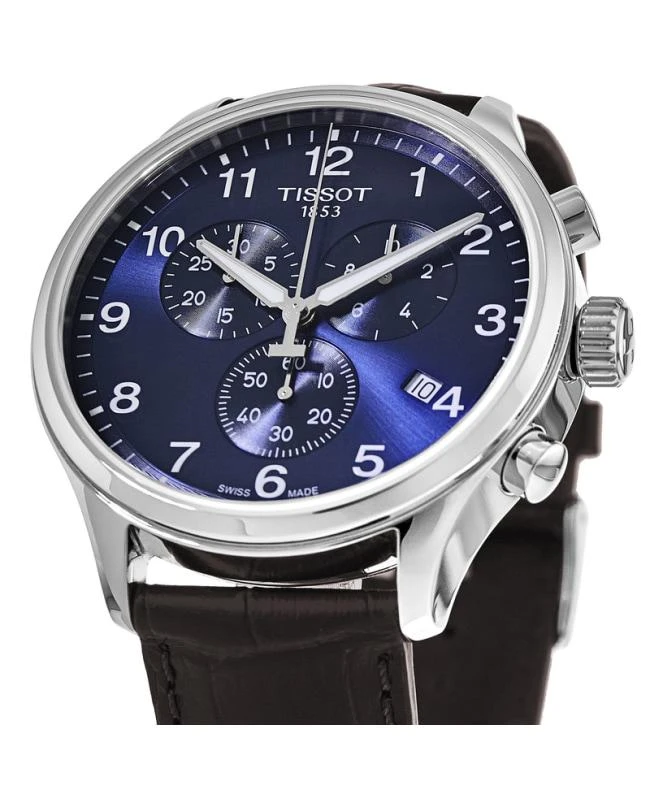 Tissot Tissot Chrono XL Classic Blue Dial Brown Leather Strap Men's Watch T116.617.16.047.00 2