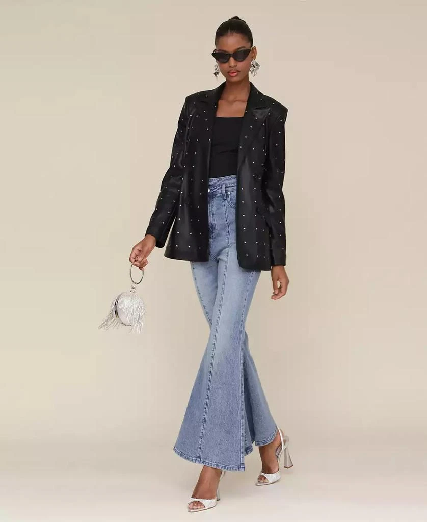 Avec Les Filles Women's Double-Breasted Diamante Blazer 9