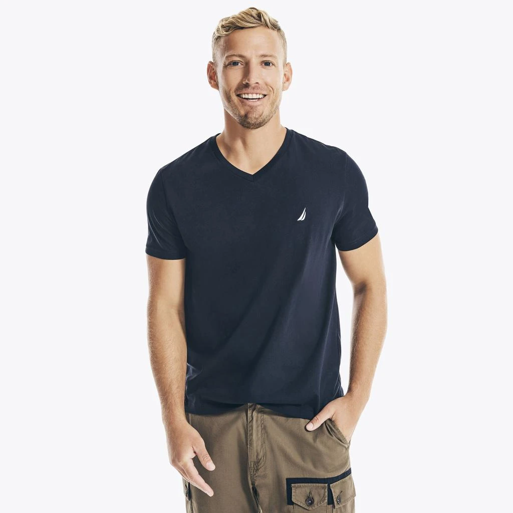 Nautica Mens Premium Cotton V-Neck T-Shirt 9