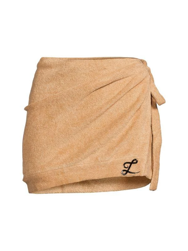 LaQuan Smith Terry Cloth Wrap Mini Skirt 3