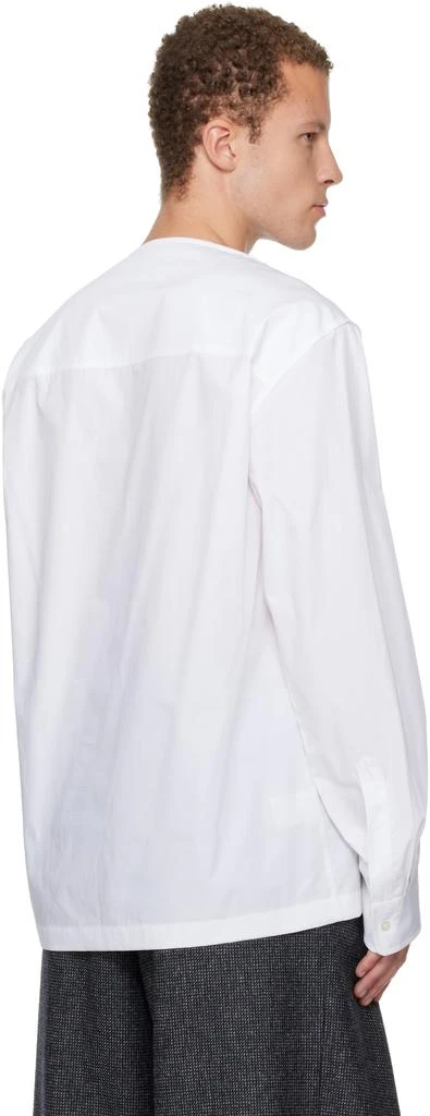 Dries Van Noten White Boat Neck Cotton Shirt 3