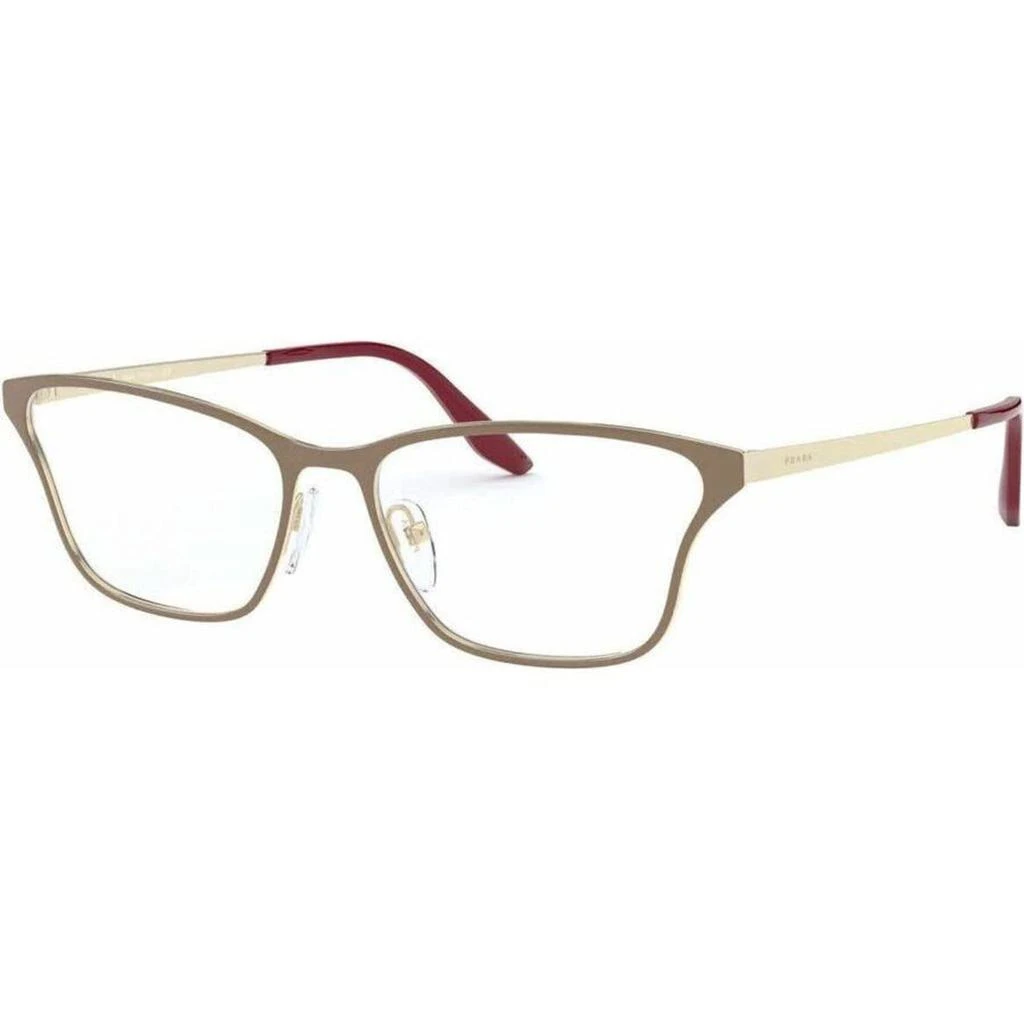 Prada Prada Women's Eyeglasses - Top Beige Pale Gold Square Frame | PRADA 0PR60XV 5541O153 1