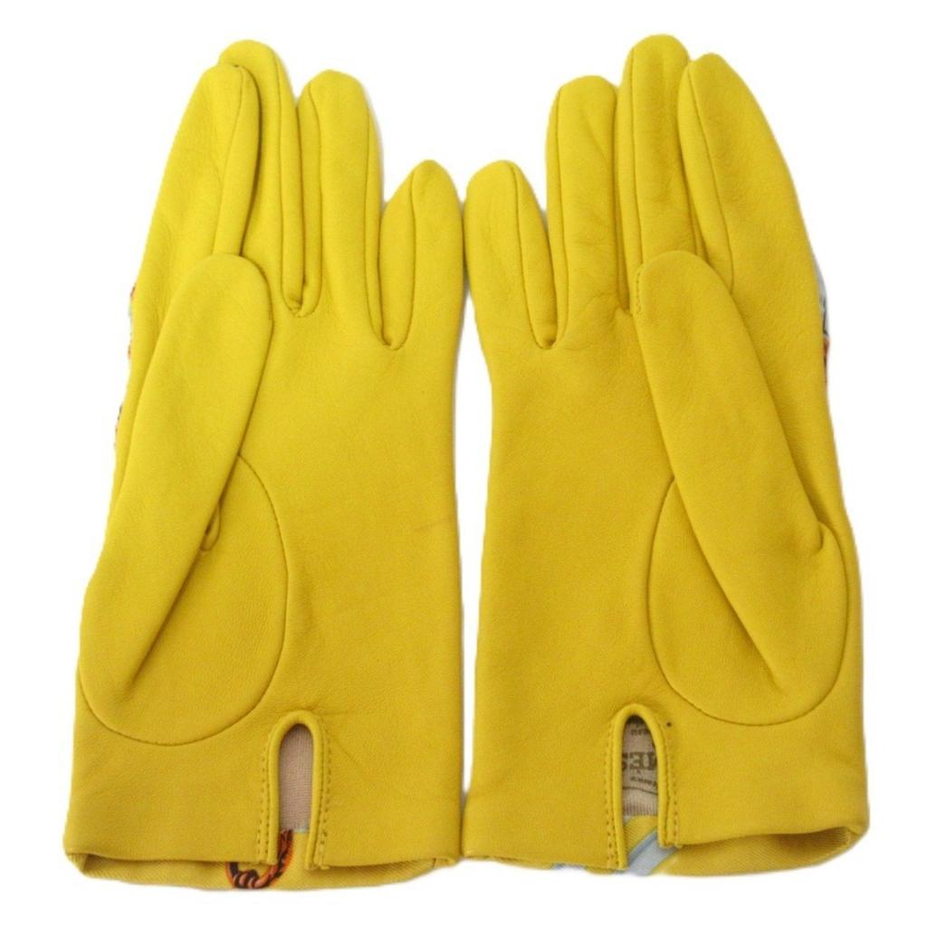Hermes yellow Leather Short Gloves (Pre-Owned)