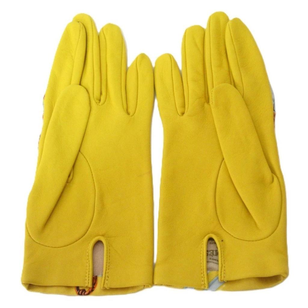 Hermes yellow Leather Short Gloves (Pre-Owned) 2