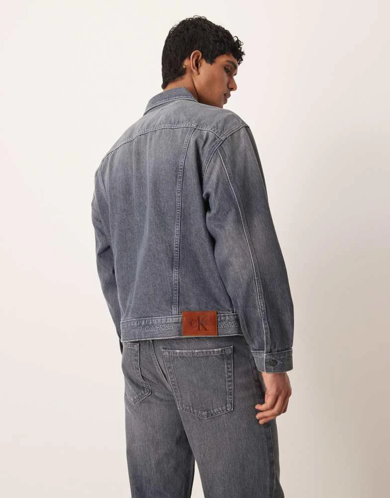 Calvin Klein Calvin Klein Jeans trucker denim jacket co-ord in dark wash blue 5