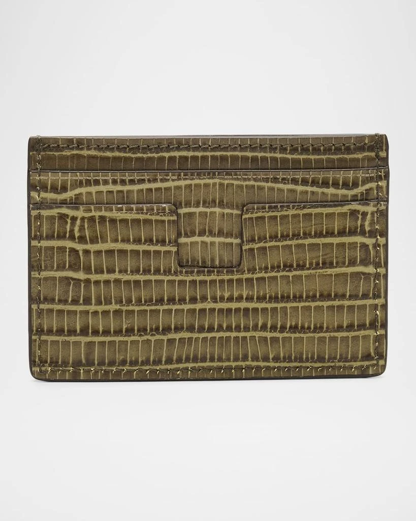 Tom Ford Men
s T Line Printed Leather Card Holder 3