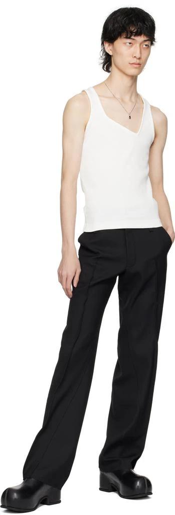 Bianca Saunders White Scoop Neck Tank Top 4