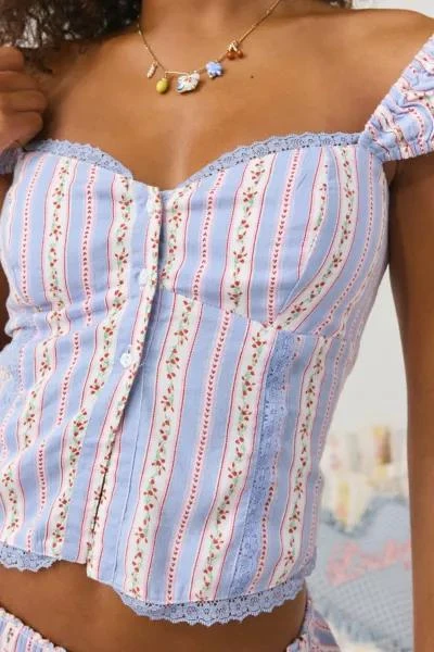 Out From Under Out From Under Pillow Talk Lace Trim Cropped Corset Top 2