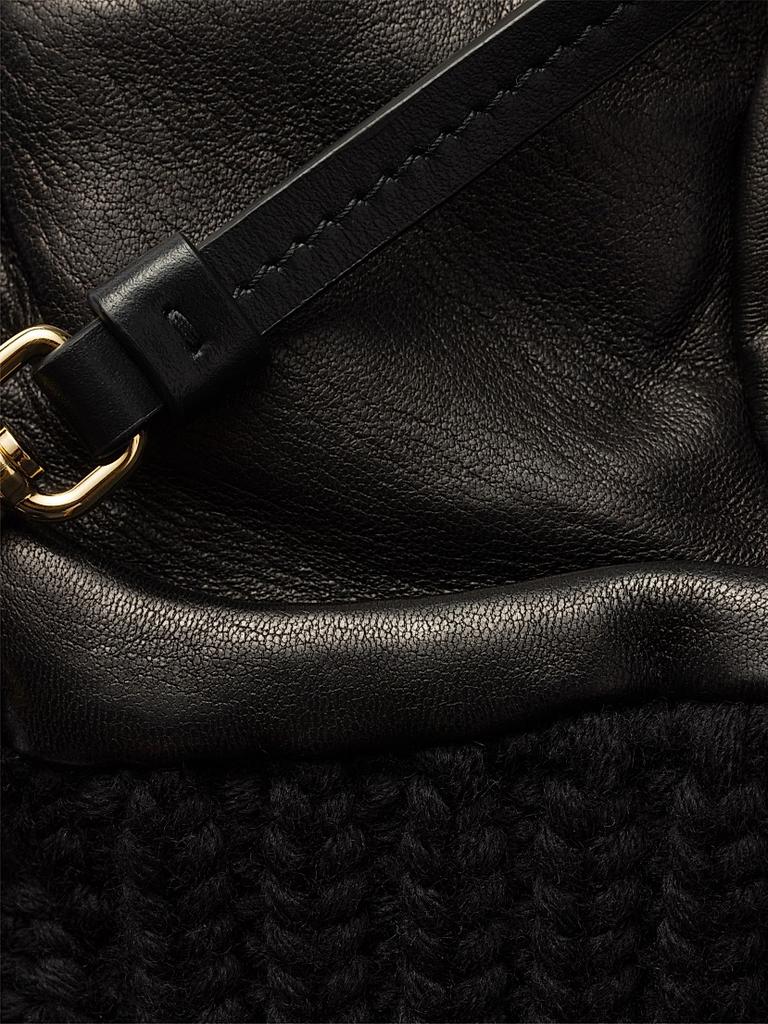 Prada Wool and Nappa Leather Mittens