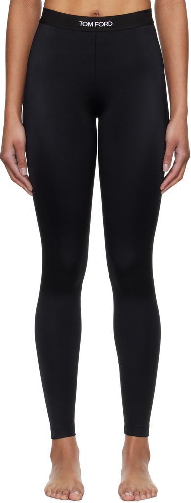 Tom Ford Tom Ford Logo Waistband Slim Cut Leggings - Pants
