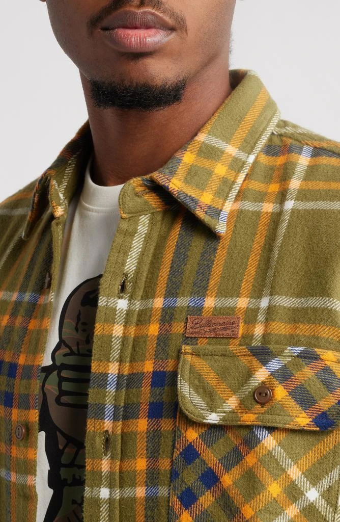 Billionaire Boys Club Desert Plaid Flannel Button-Up Overshirt 4