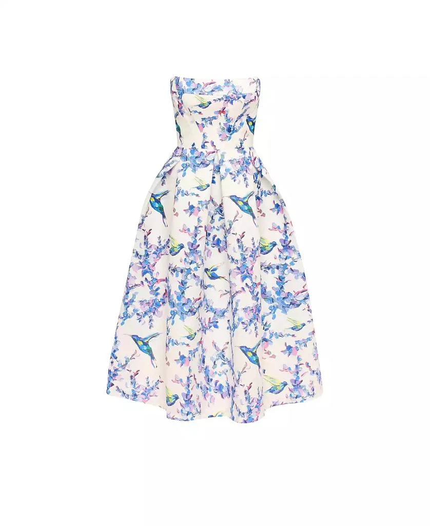 Milla Women's Strapless Midi Dress With A Flower Print 2