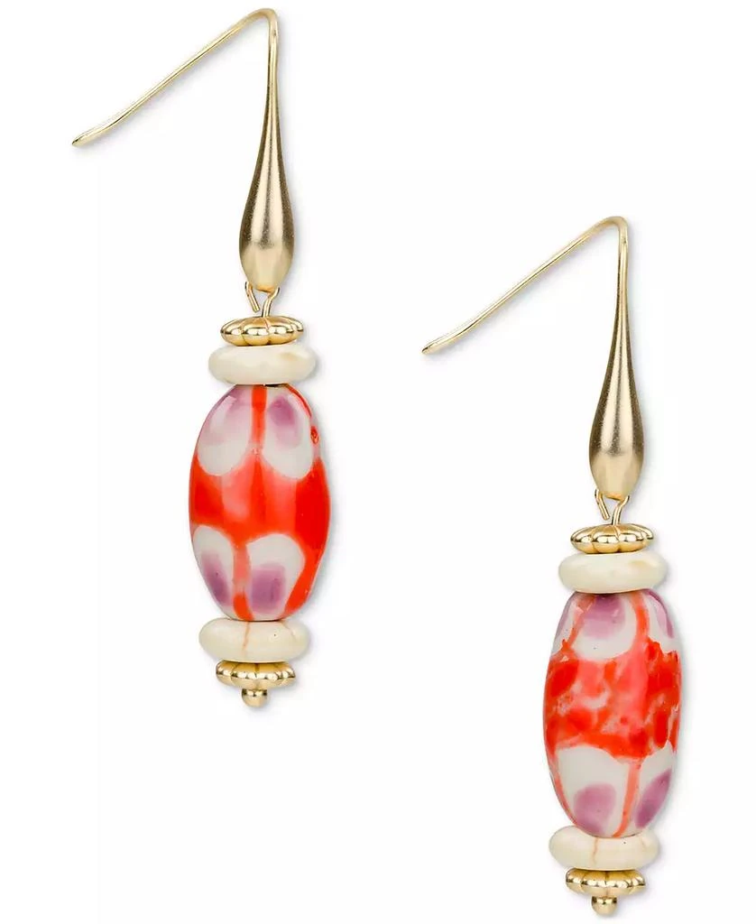 Patricia Nash Gold-Tone Mixed Bead Drop Earrings 1