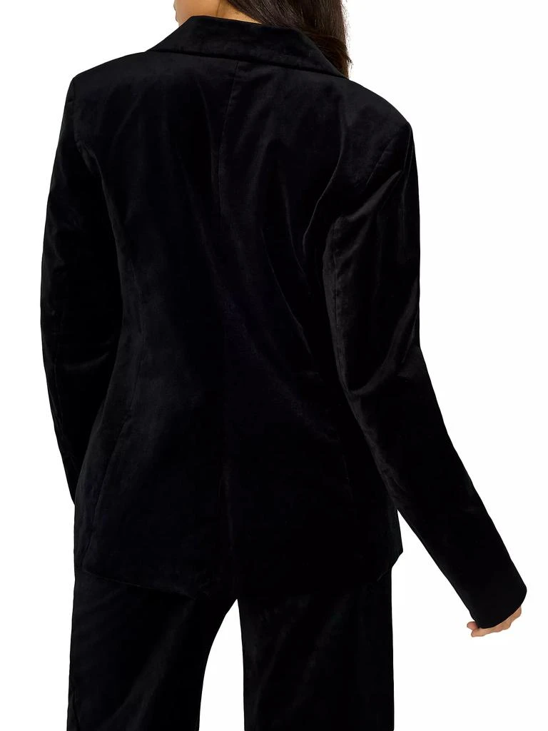 Good American Velvet Single-Breasted Blazer 6