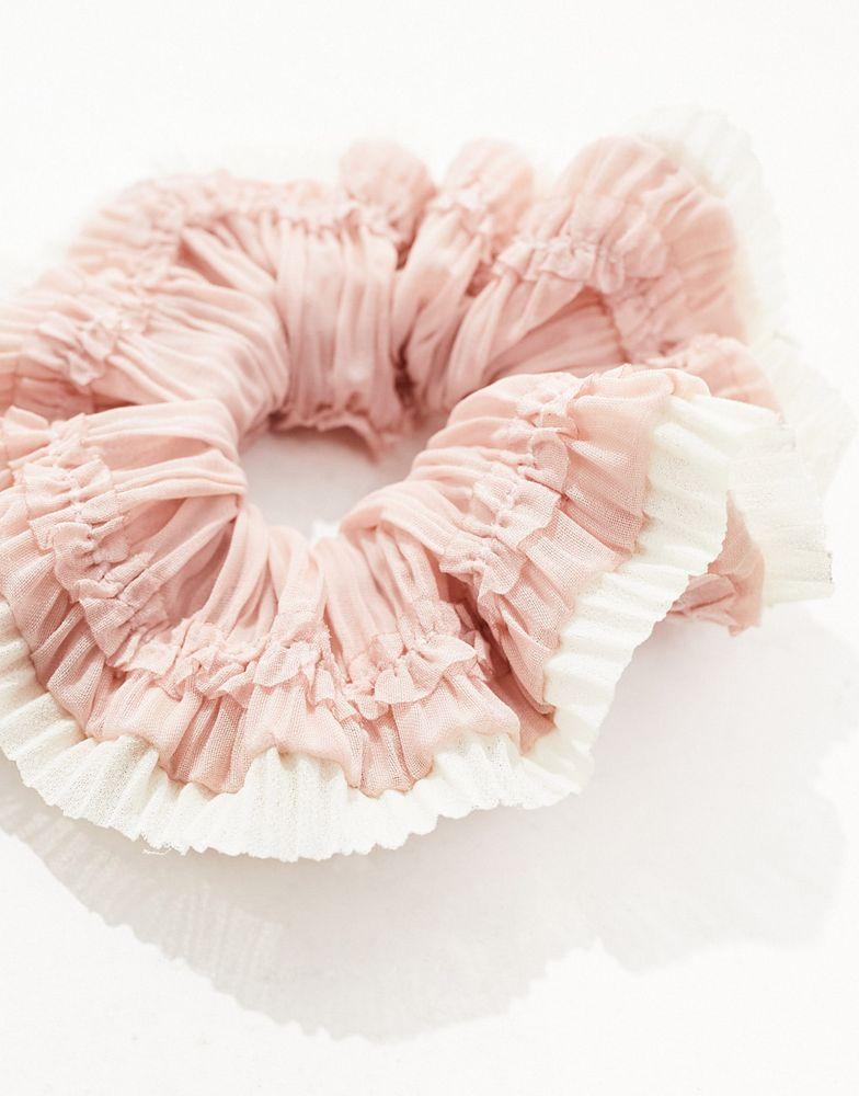 Reclaimed Vintage Reclaimed Vintage oversized scrunchie in ballet pink