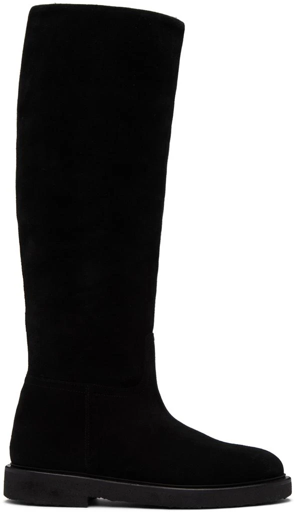 LEGRES Black Suede Riding Boots 1