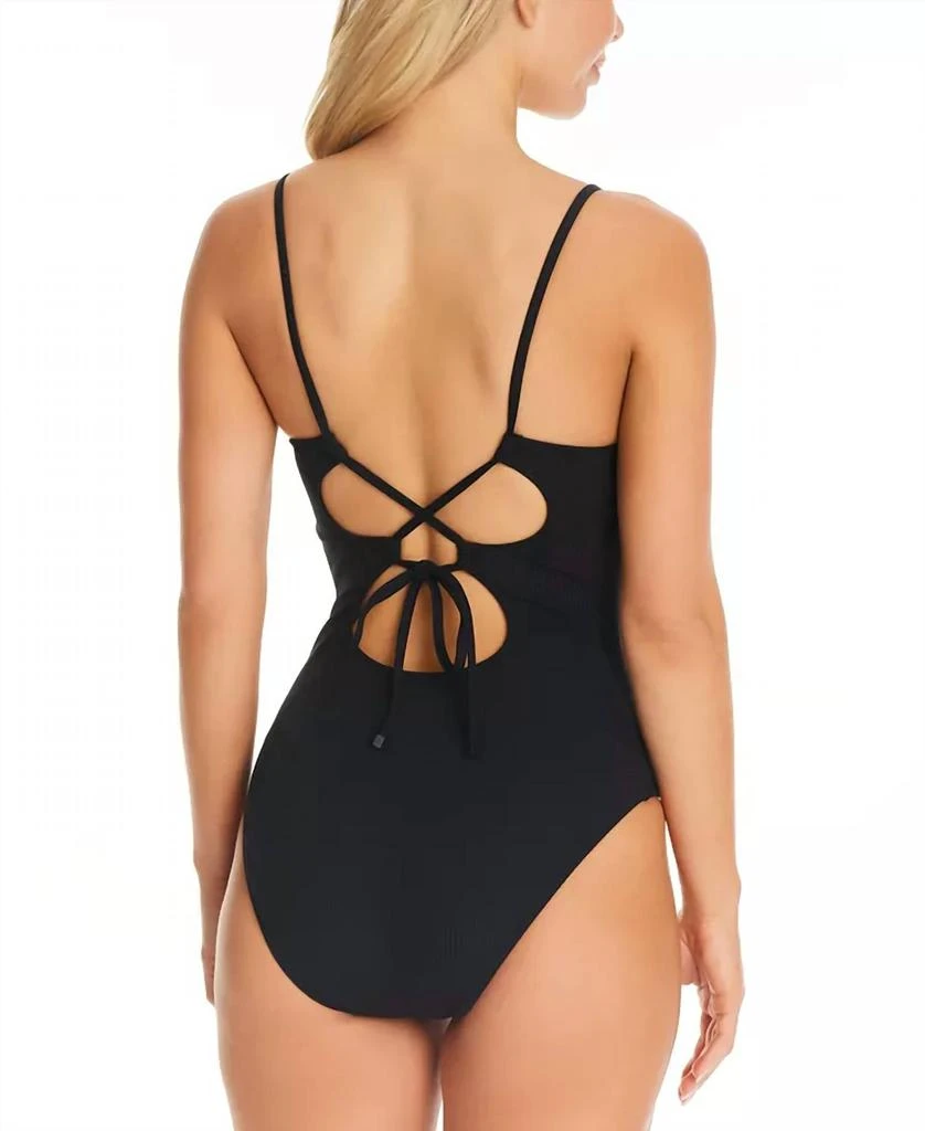 Bar III Bar Iii - Women's Ribbed Lace Back Swimsuit 2