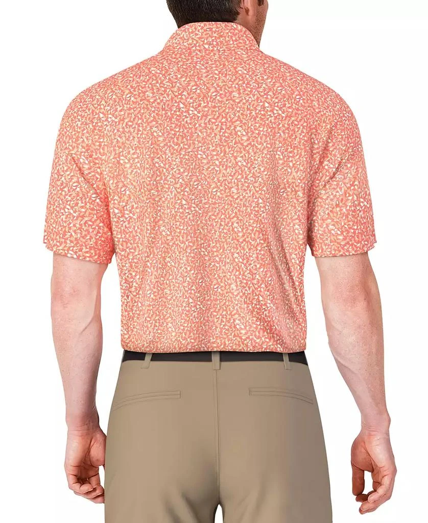 PGA TOUR Men's Short Sleeve Micro Geo Print Golf Polo Shirt 2