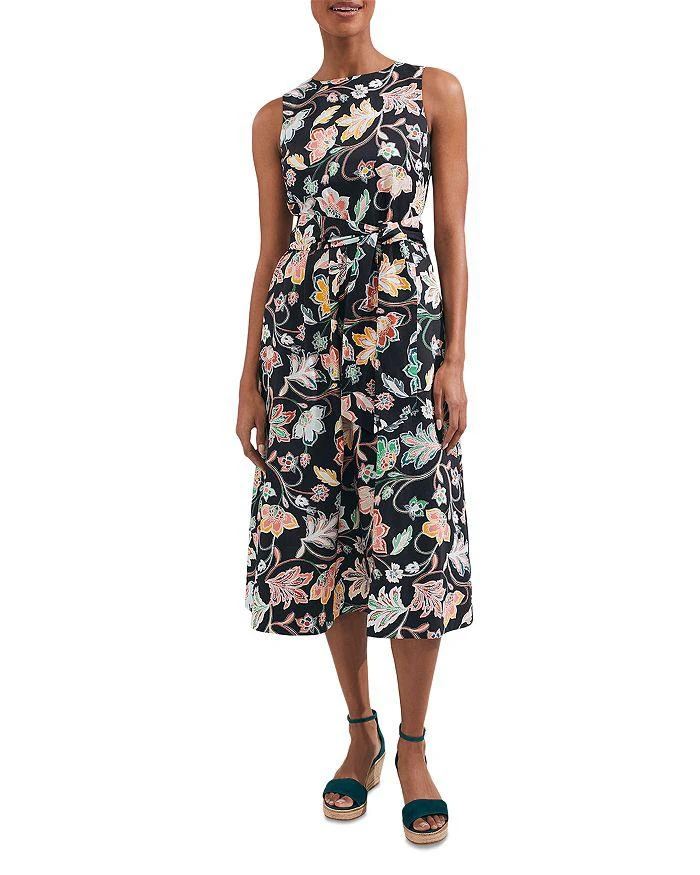 HOBBS LONDON Emilie Cotton Floral Midi Dress 1