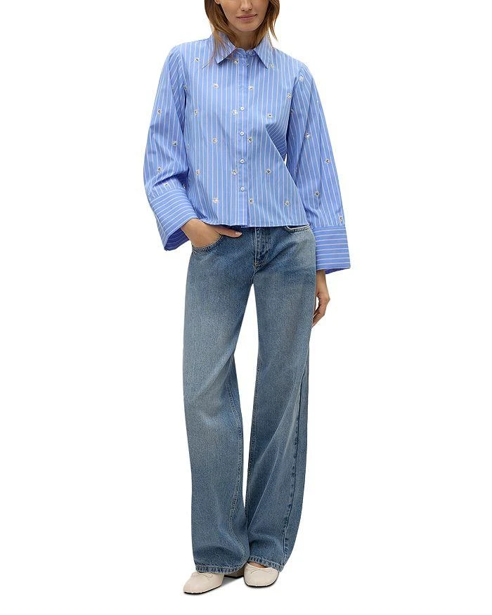 VERO MODA Leila Sequined Striped Shirt 2