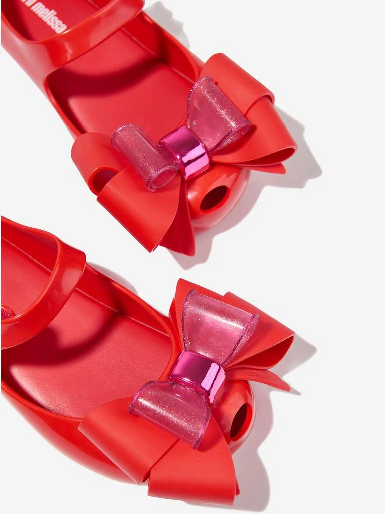 Mini Melissa Mini Melissa Girls Mini Ultragirl Fab Bow Ballerinas in Red 3