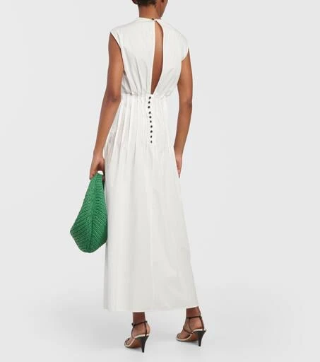 Khaite Wes pleated cotton poplin maxi dress 3