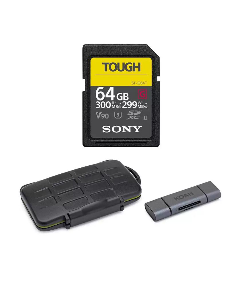 SONY Tough-G Series 64Gb Sdxc Uhs-Ii Card With Memory Card Carrying Case