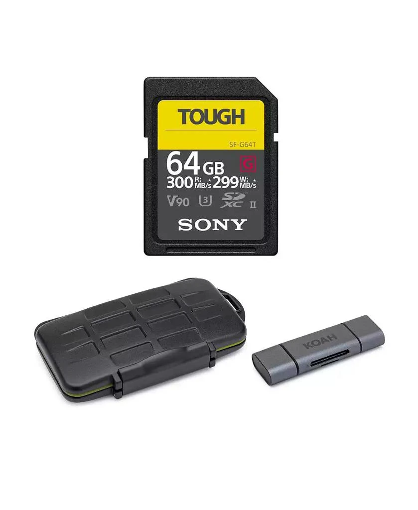 SONY Tough-G Series 64Gb Sdxc Uhs-Ii Card With Memory Card Carrying Case 1