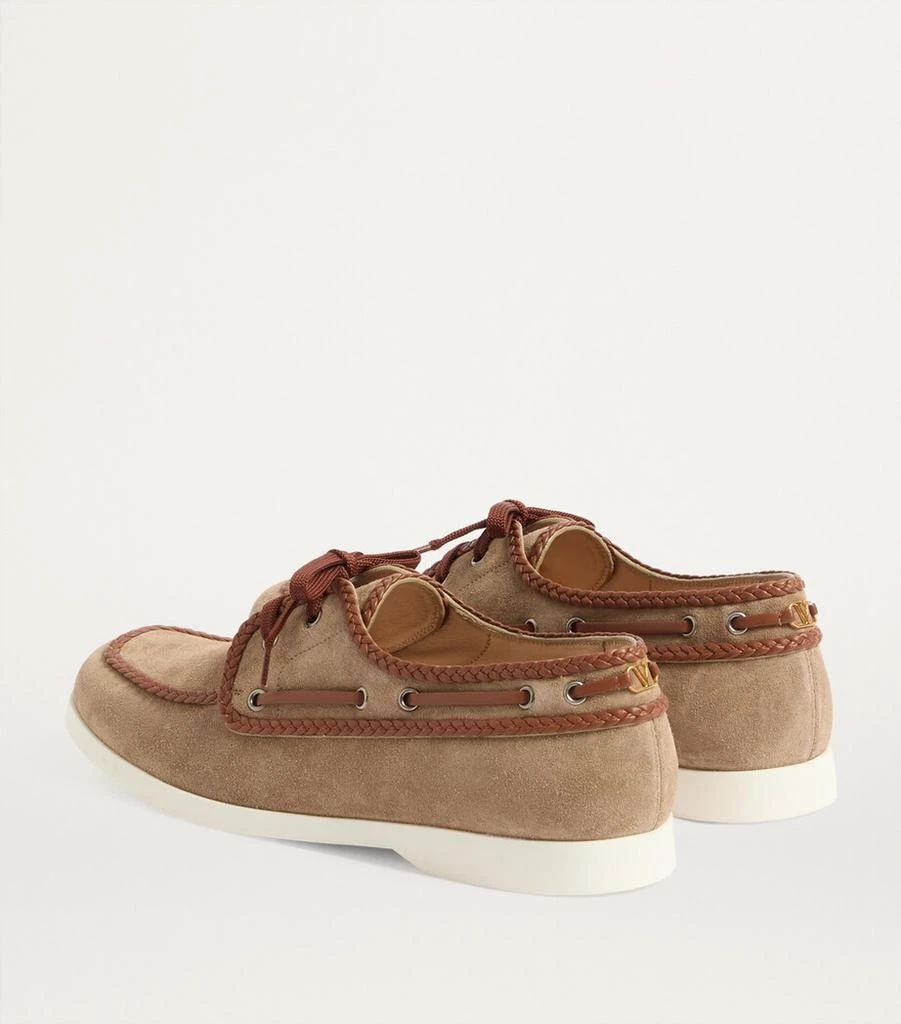 Valentino Leather Palm Avenue Boat Shoes 3