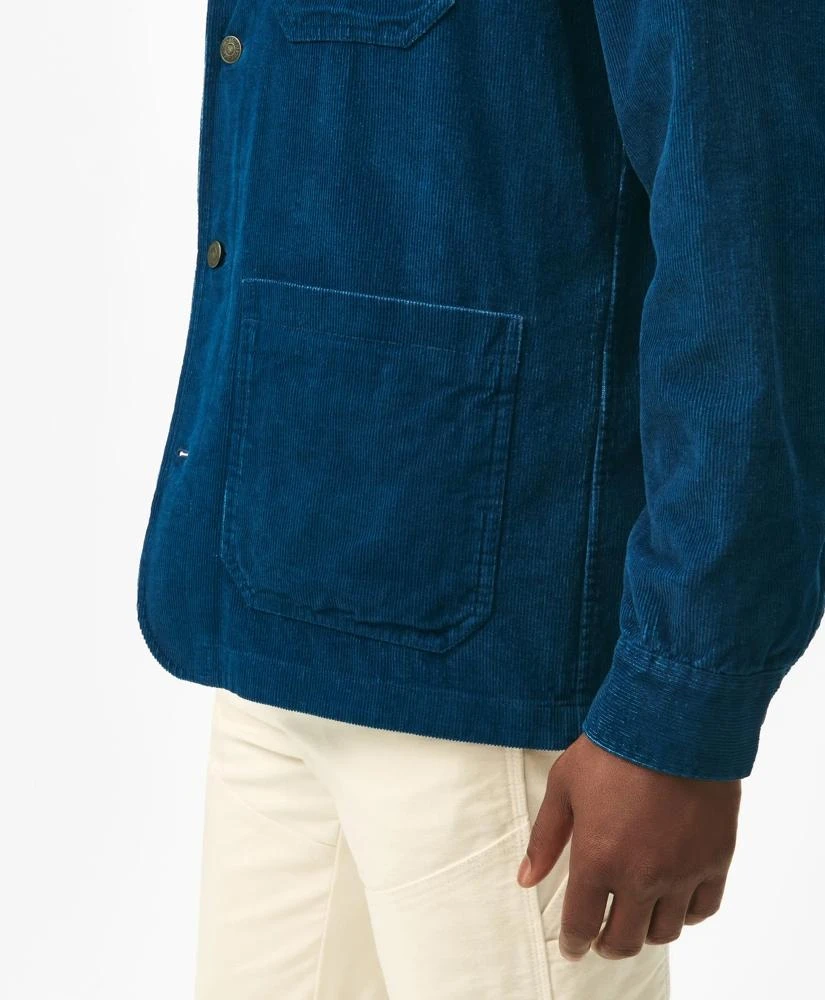 Brooks Brothers Chore Coat in Authentic Indigo-Dyed Pinwale Corduroy Cotton 4