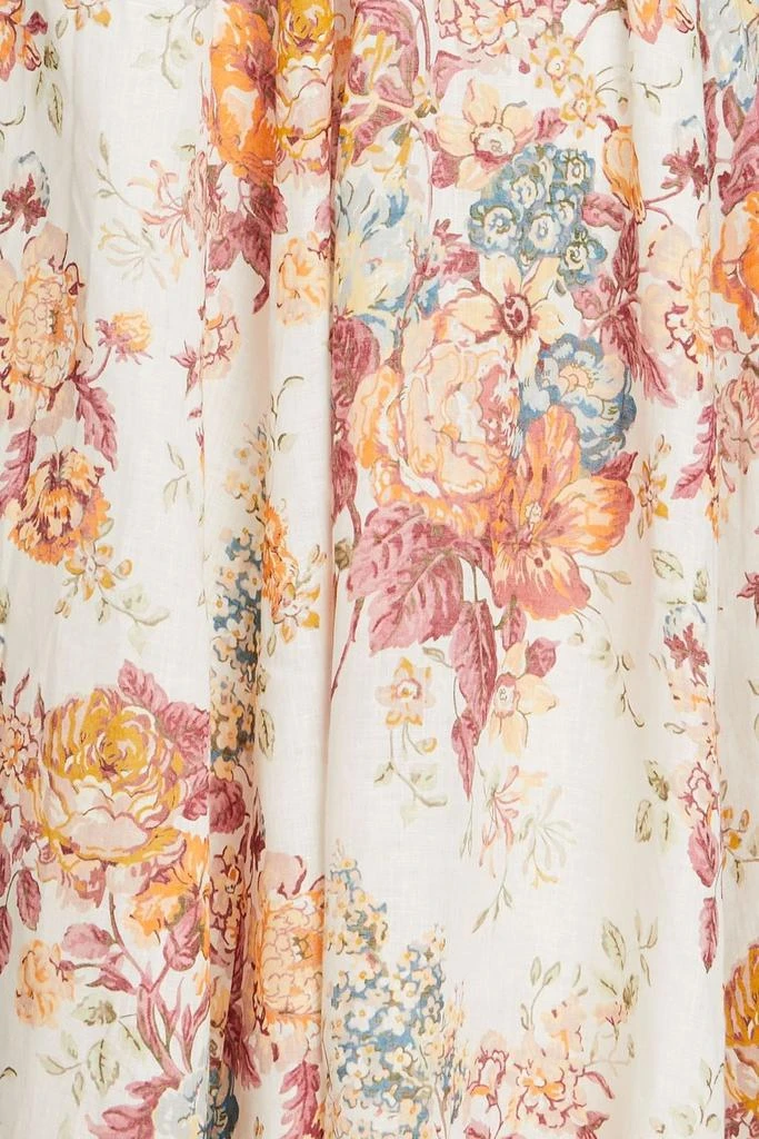 Zimmermann Cutout floral-print linen midi dress 4