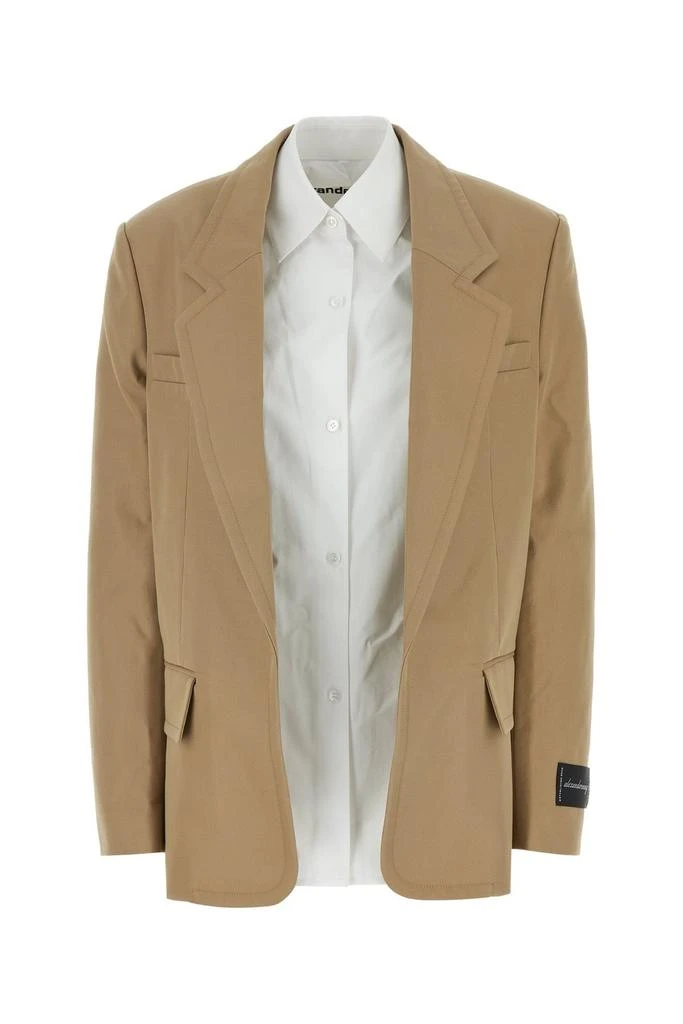 Alexander Wang Alexander Wang Pre-Styled Layered Logo Patch Single-Breasted Blazer 1