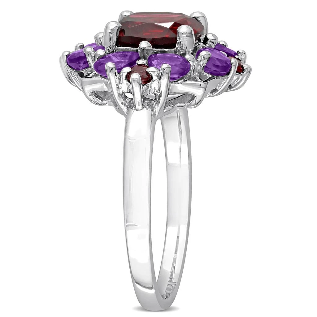 Mimi
Max 4 2/5ct TGW Garnet and African Amethyst Quatrefoil Floral Ring in Sterling Silver 3