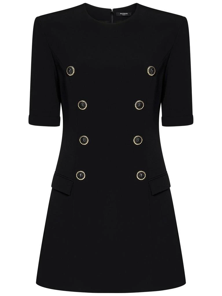 balmain paris black dress Paris Balmain Button Dress